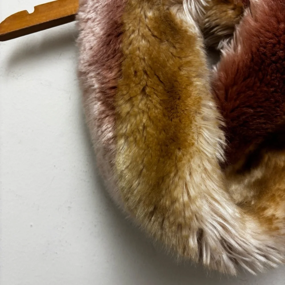 Anthropologie Renata Ombre Faux Fur Infinity Scarf